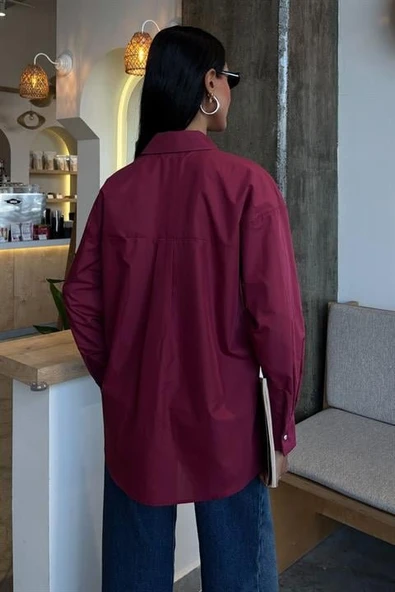 Kristal Taş Çakımlı Poplin Gömlek 3413 - Resim 4