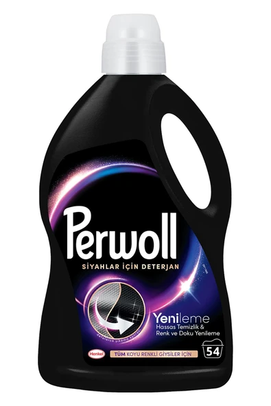 Perwoll Sıvı Deterjan Yenileme Siyah Çamaşır 2.97L – Siyahlar İçin 54 Yıkama Gücü - 2