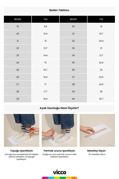 Vicco Color Çocuk Rahat Kalıp Panduf Kreş Ayakkabısı 956.19k.446 - 8