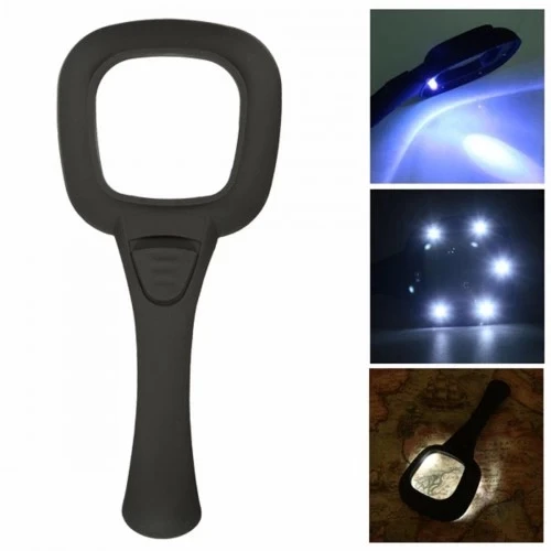 6 Ledli Ve Mor Işıklı Büyüteç 60mm - 6