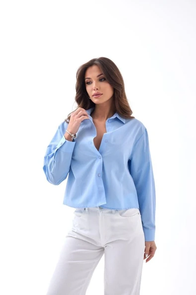 6484 GÖMLEK-MAVİ - Resim 4