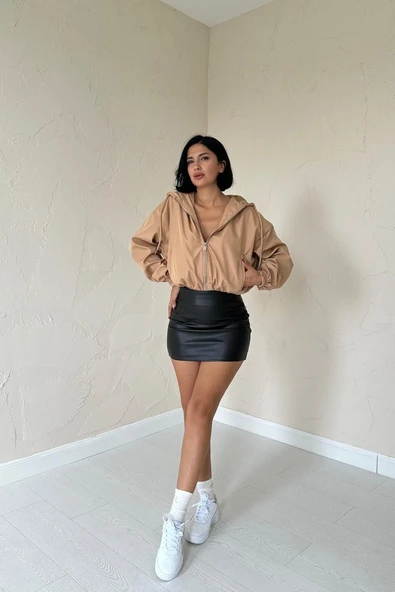 Vizon Kısa Fermuarlı Bomber Ceket - Resim 2