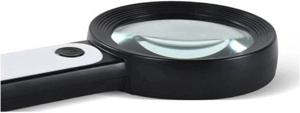 30x 12ışıklı Büyüteç Taşınabilir Çıft Katmanlı Optik Cam Okuma Büyüteç 229018 - 4