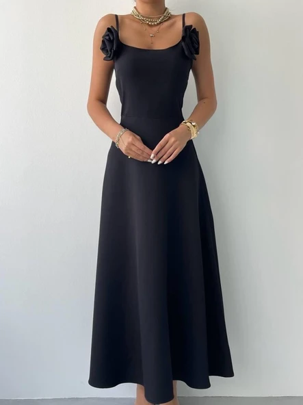 Matilda Gül İp Askılı Elbise - Resim 2