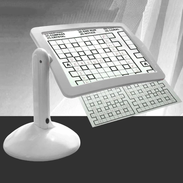 3x  360 Derece Döndürme Ekranlı, Çok Fonksiyonlu Masaüstü Büyüteç 3x - 5