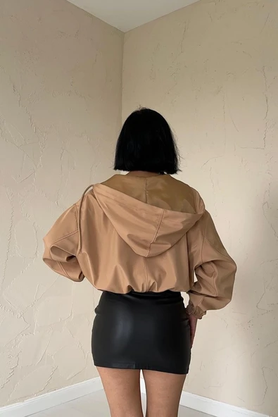 Vizon Kısa Fermuarlı Bomber Ceket - Resim 4