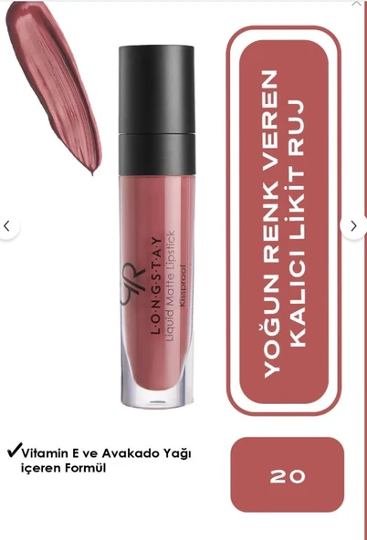 Golden Rose Longstay Liquid Matte Lipstick No:20 - 1