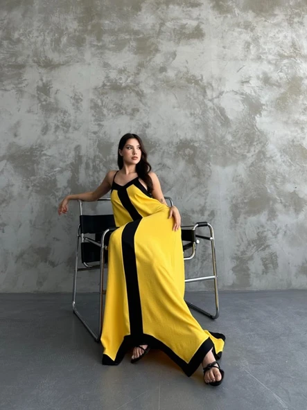 Askılı Maxi Boy Elbise ürün görseli 1