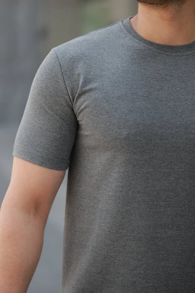 Erkek Basic Kısa Kollu Tişört - Resim 3