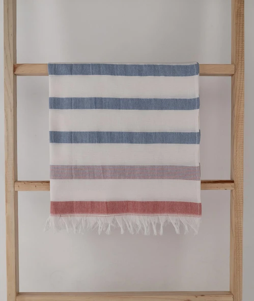 Renkli Çizgili Desenli Hafif Çok Amaçlı 70x140 cm Peştamal Baveno - Resim 4