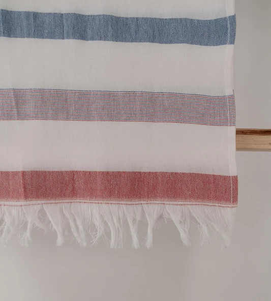 Renkli Çizgili Desenli Hafif Çok Amaçlı 70x140 cm Peştamal Baveno - Resim 6