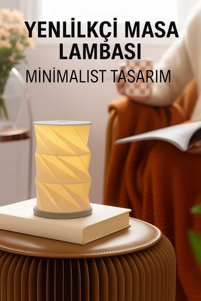 Taşınabilir Dekoratif Katlanabilir Dokunmatik LED Masa Lambası  USB Şarjlı