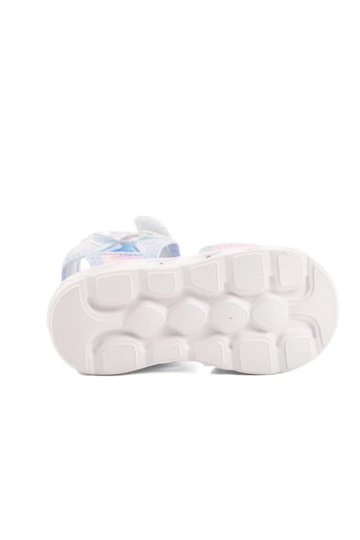 Ayakmod Mavi Cırtlı Işıklı Kız Bebek Sandalet 018129 B - 5