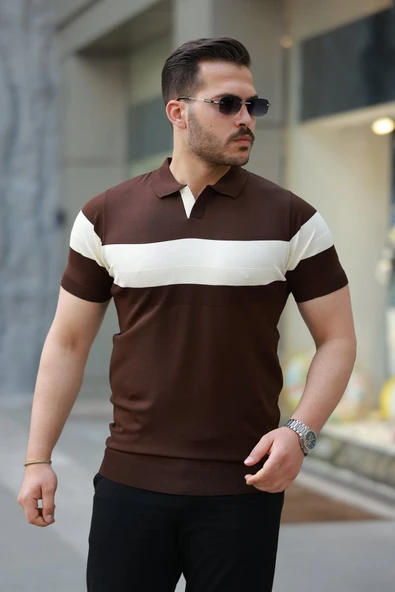 Erkek Yakalı Kısa Kollu Tişört ürün görseli 1