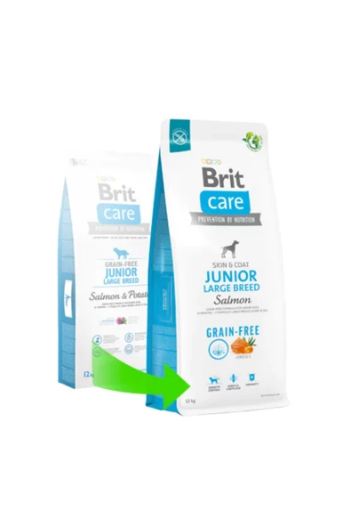 Brit Care Junior Skin & Coat Somonlu Tahılsız Büyük Irk Yavru Köpek Maması 12kg - 2