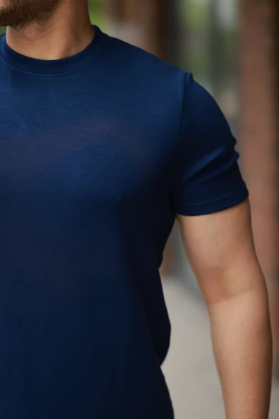 Erkek Basic Kısa Kollu Tişört - Resim 3