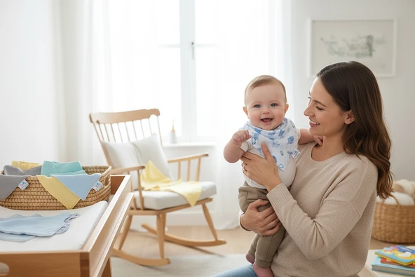 Önü Müslin Arkası Pazen Salya ve Mama Önlüğü, 10 ADET ERKEK SET, Fular Önlük, %100 Pamuk - 1