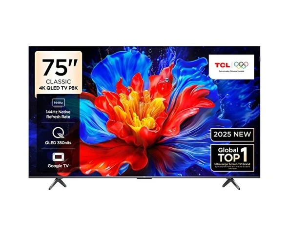 TCL 75P8K 75" 4K UHD QLED Google LED TV - 1
