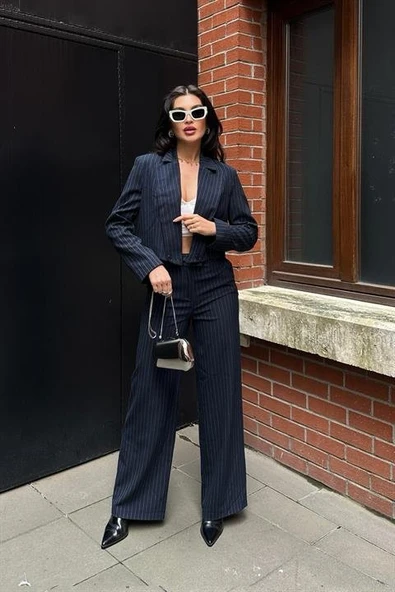 Renata Çizgili Pantolon Takım 9568-24 - Resim 8