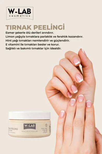 W-Lab Kozmetik Manikür Pedikür Tırnak Peelingi 250 Ml - 3