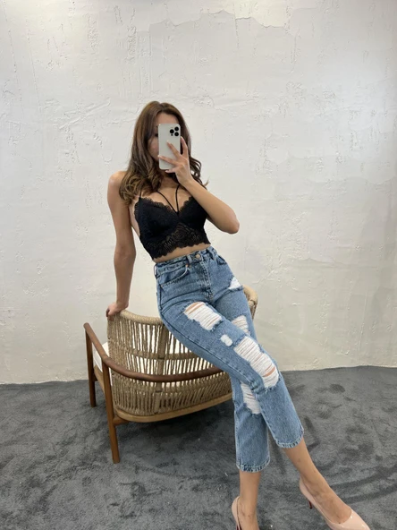 5998 KOT PANTOLON-MAVİ - Resim 4