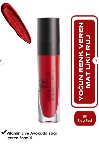 Golden Rose Longstay Liquid Matte Lipstick No:09 - 1