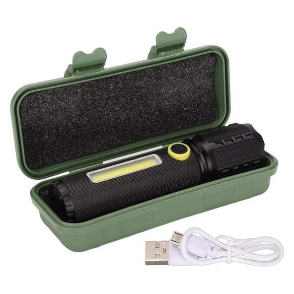 PowerMaster JF-72 Zoomlu Metal Kasa Profesyonel El Feneri - 3