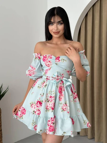 Rucka Belden Bağlamalı Mini Elbise ürün görseli 1