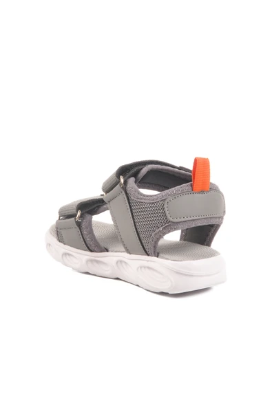 Ayakmod Füme Cırtlı Işıklı Erkek Çocuk Spor Sandalet 018127 P - Resim 4