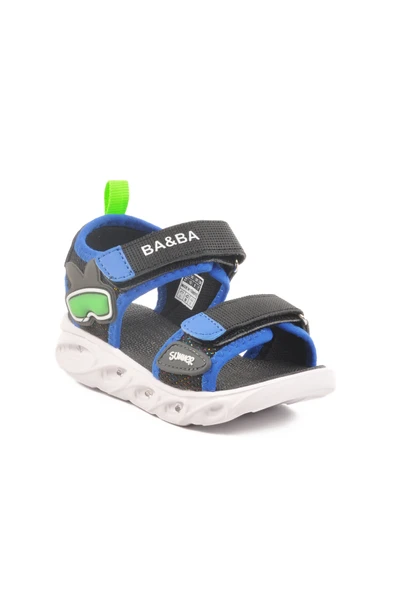 Ayakmod Mavi Cırtlı Işıklı Erkek Çocuk Spor Sandalet 018127 P - Resim 3