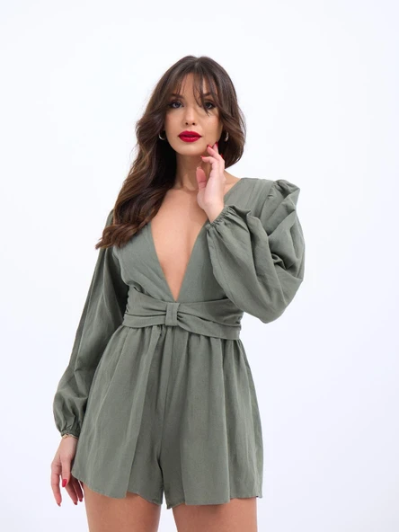 6528 TULUM ELBİSE-HAKİ ürün görseli 1