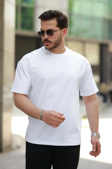 Erkek Kısa Kollu Basic Oversize Tshirt ürün görseli 1