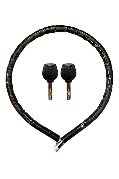 Yuma Ym-752 Motorsiklet Kilidi Anahtarlı Körüklü Siyah ( Boy : 120cm-çap : 22mm ) - 2