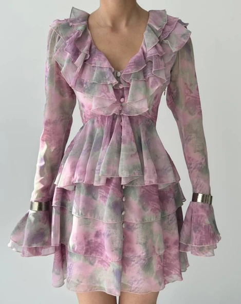 Elose Fırfırlı Elbise - Resim 2