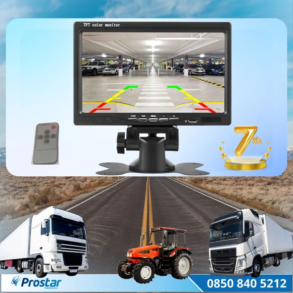 Kamyon Tır Traktör 2 Kameralı 7 inç Ekranlı Kamera Seti - 2
