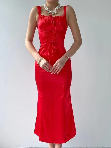 PAG İP ASKILI ELBİSE - Resim 2