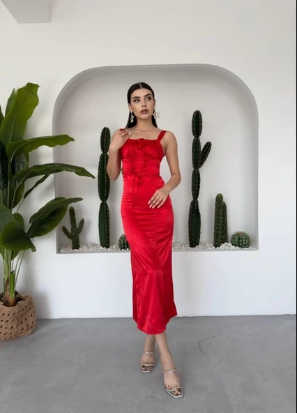 PAG İP ASKILI ELBİSE - Resim 4