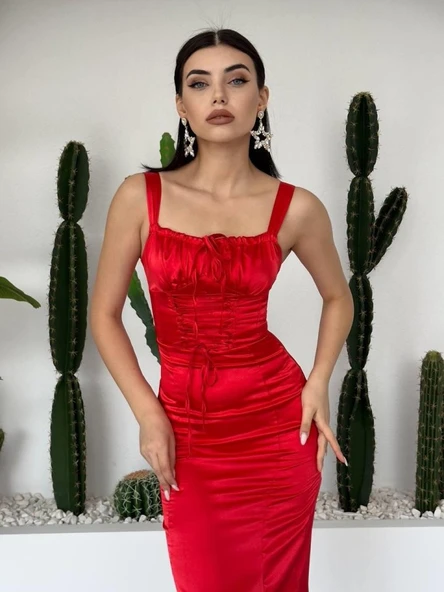 PAG İP ASKILI ELBİSE - Resim 3