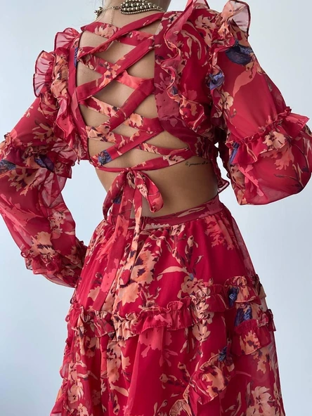 Avellino Sırt Dekolteli Elbise - Resim 4