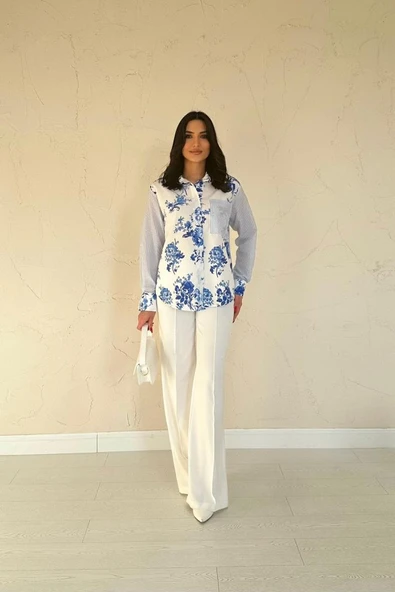 Mavi Garnili Gömlek ürün görseli 1