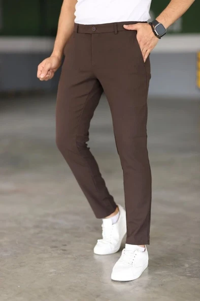 Erkek Düz Kesim Bilek Boy Kumaş Pantolon - Resim 2