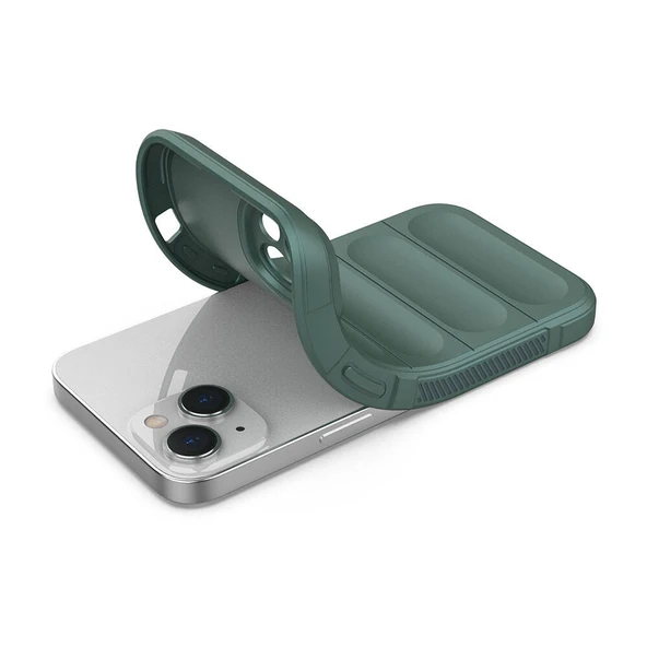 iPhone 13 Uyumlu Kamera Korumalı Oyuklu Lüks Silikon Kapak - 3