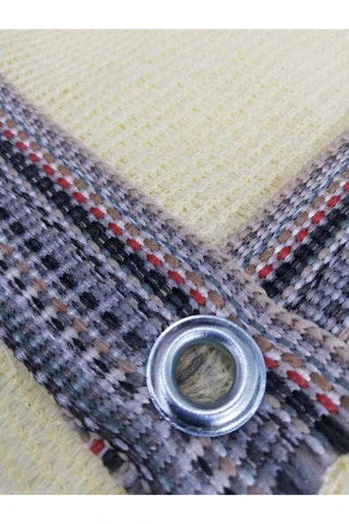 1x10 Krem Balkon Demiri-korkuluğu Örtüsü Balkon File Gölgelik - Resim 5