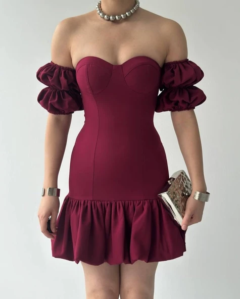 Peyda Straplez Elbise - Resim 2