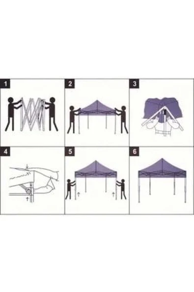 -- KREM--3x3 PORTATİF 1.SINIF KOLAYKURULUM ÇARDAK-TENTE--GAZEBO - 5