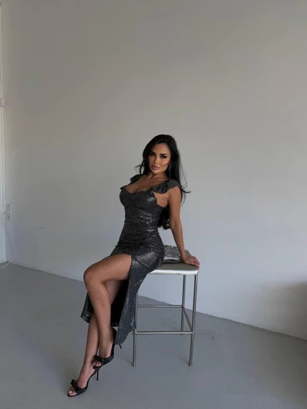 YIRTMAÇLI ELBİSE - Resim 2