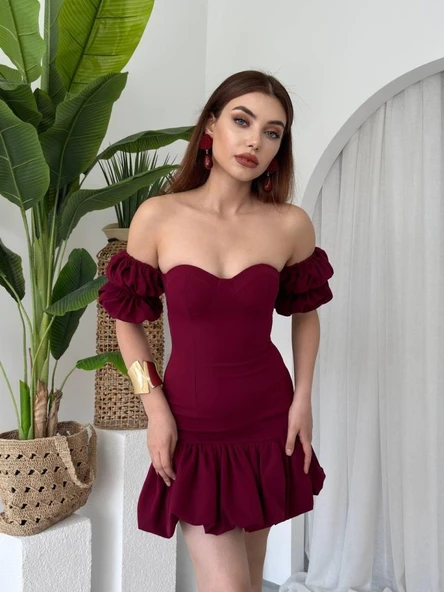 Peyda Straplez Elbise - Resim 6