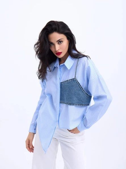 5419 GÖMLEK-SAN DİEGO ÇİZGİLİ - Resim 4