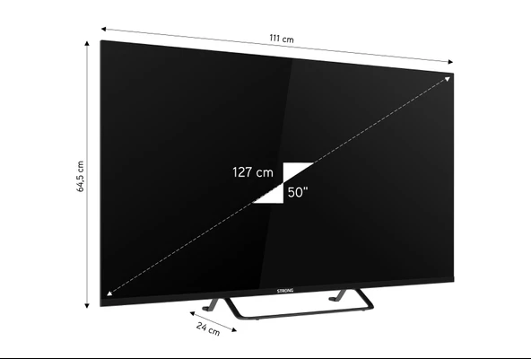 Strong MT50EG8000F Frameless 4K Ultra HD 50" 127 Ekran Uydu Alıcılı Google Smart LED TV - Resim 4