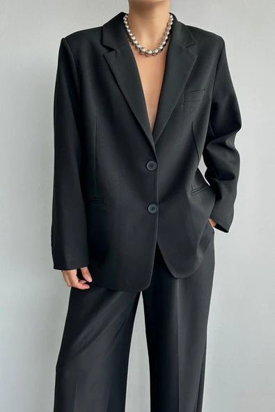 Oversize Ceket - Siyah ürün görseli 1